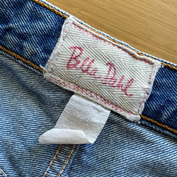 Vintage BELLA DAHL x LEVIS Snake Print High Waisted Mom Jean Medium Wash Lace Up - Picture 7 of 9